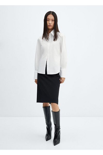 MANGO Cămașă de damă Off-White57069113