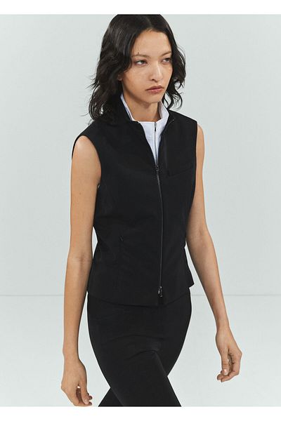 MANGO Woman Women's Black Vest67073696
