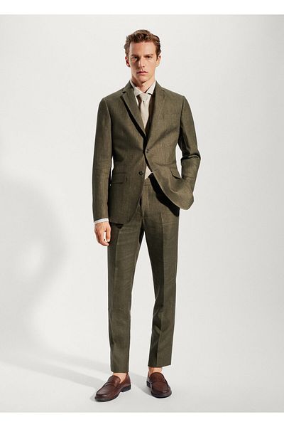 MANGO Man Πράσινο ανδρικό Blazer57020026