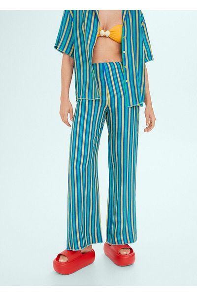MANGO Woman Blue Women's Pants57040381