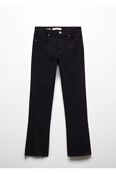 MANGO Woman Siyah Denim Kadın Pantolon 67040439