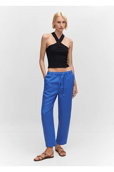 MANGO Pantaloni de damă albaștri57071177