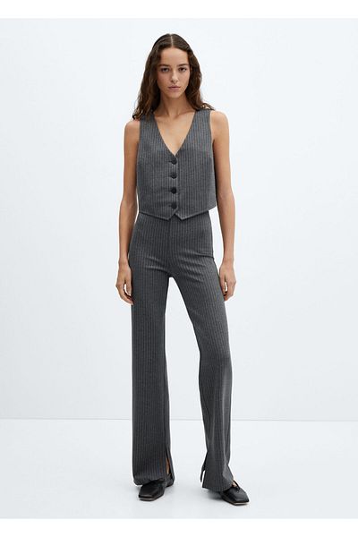 MANGO Gray Women's Pants57053808
