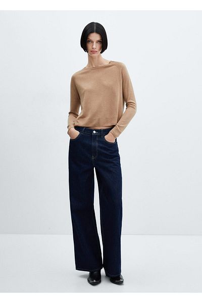 MANGO Woman Дамски пуловер Dark Camel67000463