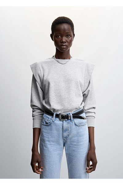 MANGO Dunkelgraues Sweatshirt für Damen57169403