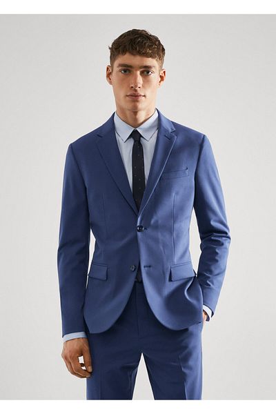 MANGO Man Nebesky modrý pánský blejzr57040544
