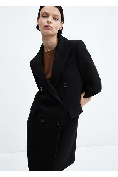 MANGO Palton negru de damă67060646