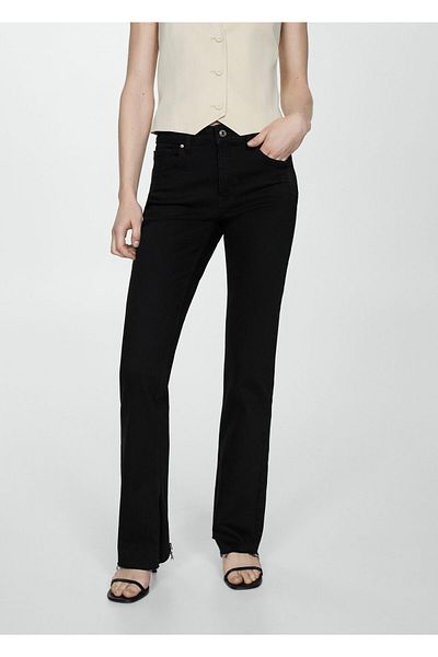 MANGO Woman Black Denim Women's Trousers67040439