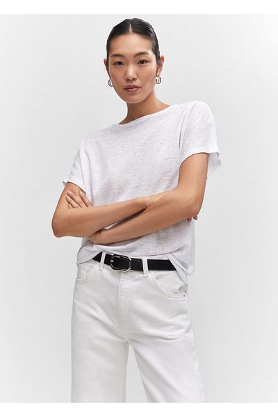 MANGO Woman Tricou alb de damă57050262