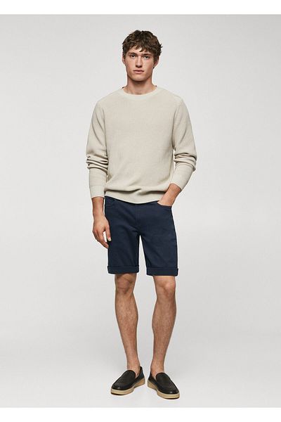 MANGO Man Marineblaue Shorts für Herren57040688