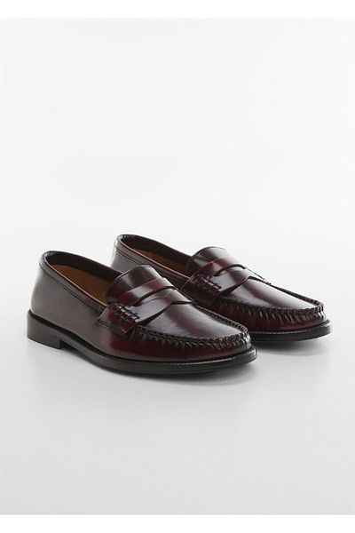 MANGO Burgundy Women's Casual Shoes57084388