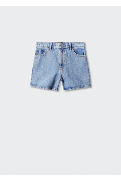 MANGO Orta Denim Rengi Kadın Şort 57040289