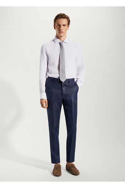 MANGO Man Navy Blue Men's Trousers57010554