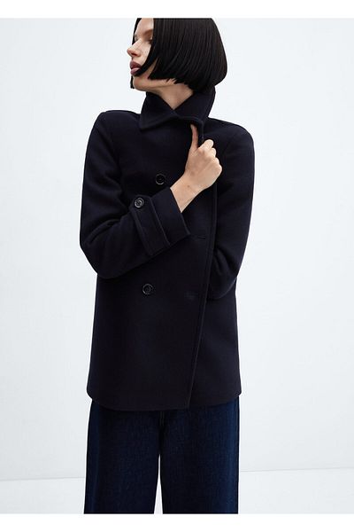 MANGO Woman Bright Blue Women's Coat57008270