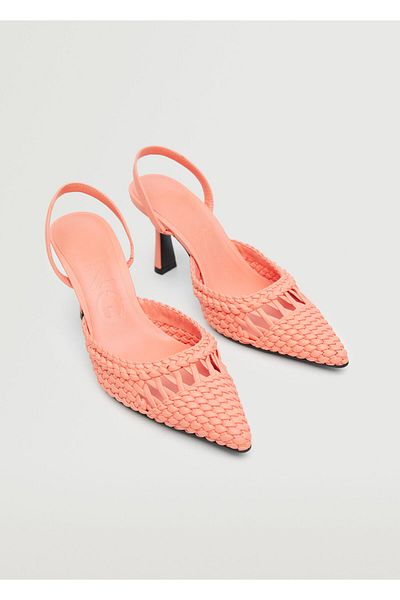 MANGO Woman Bledě lososové dámské podpatky37010690