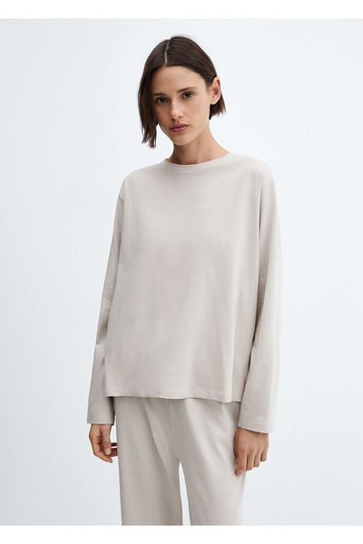 MANGO Woman Γκρι Γυναικείο Σετ Πιτζάμες57000812