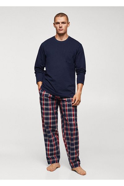 MANGO Man Korallenrotes Pyjama-Set für Herren57025968