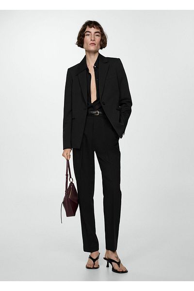 MANGO Blazer negru pentru femei67059404