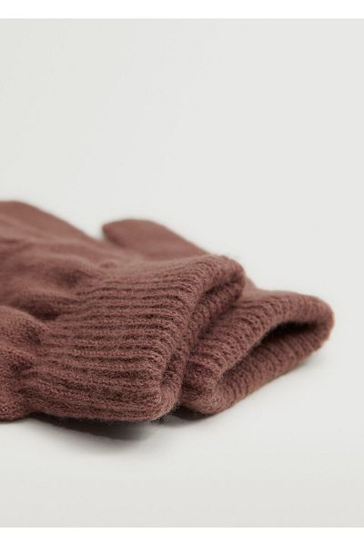 MANGO Woman Pale Pink Girls' Gloves17095945