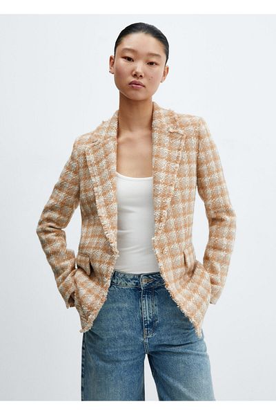 MANGO Καφέ Γυναικείο Blazer57074430