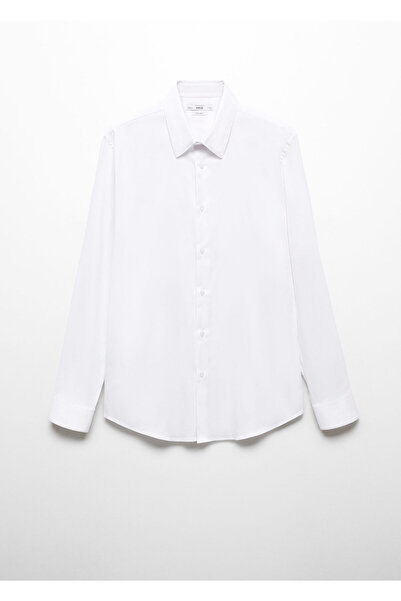 MANGO Man Beyaz Erkek Gömlek 67050268