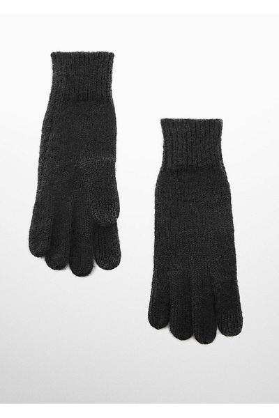 MANGO Woman Black Women's Gloves57047740