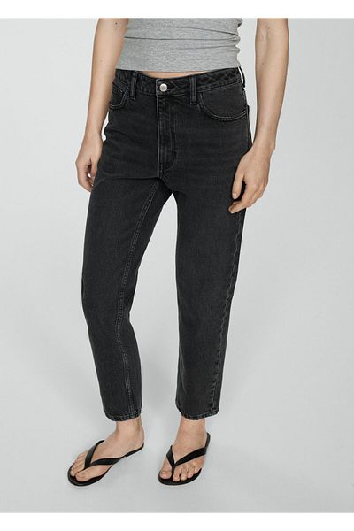 MANGO Black Denim Women's Trousers67040317