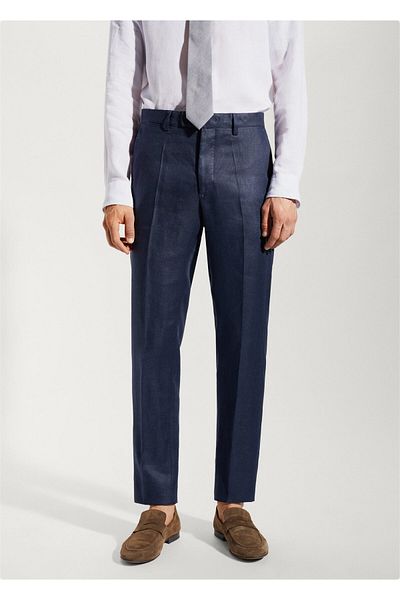 MANGO Man Navy Blue Men's Trousers57010554