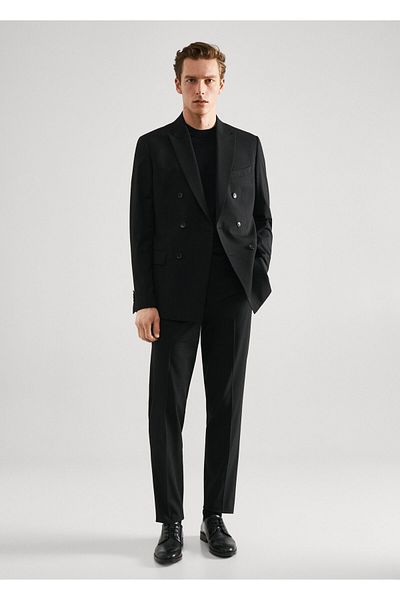 MANGO Man Men's Black Pants57040716