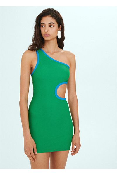 MANGO Woman Πράσινο γυναικείο φόρεμα57000439
