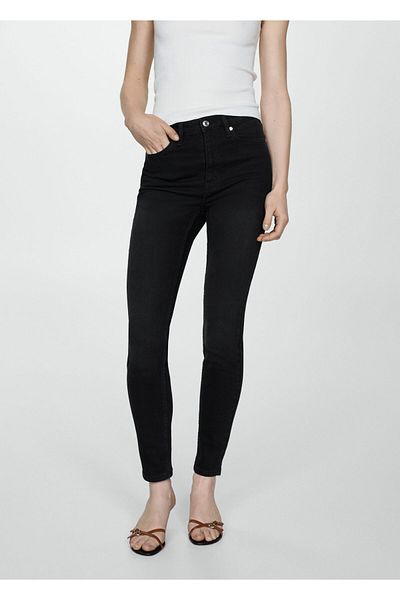MANGO Woman Black Denim Women's Trousers67050291