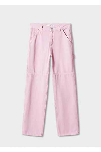 MANGO Pastel Pembe Kadın Pantolon 47038257
