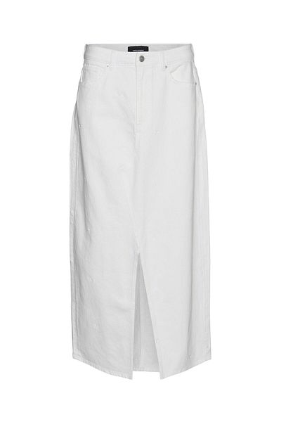 Vero Moda Jeansrock mit mittlerer Taille und längerem Schnitt