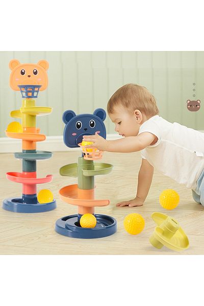 JIMITU Montessori Toys Baby 0 12 24 36 Months Track Rolling Ball Push Pop Sliding Ball Early Education T...