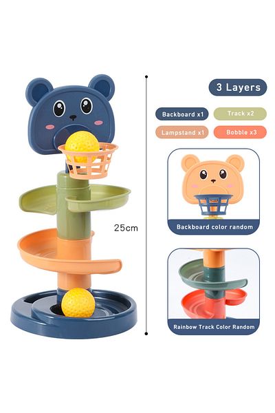 JIMITU Montessori Toys Baby 0 12 24 36 Months Track Rolling Ball Push Pop Sliding Ball Early Education T...