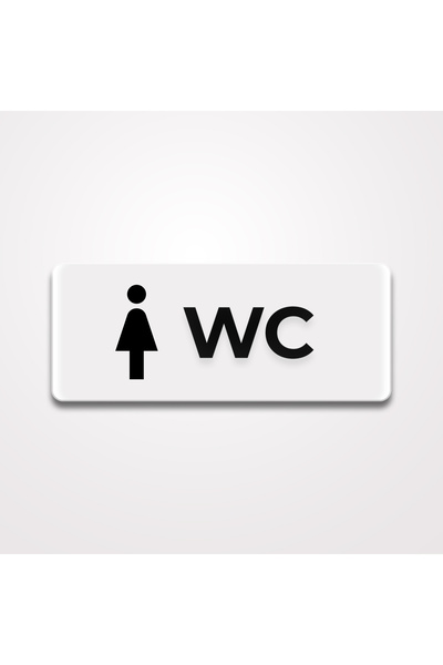 Trend Pleksi Direction (White Women Wc 25cm X 10cm)