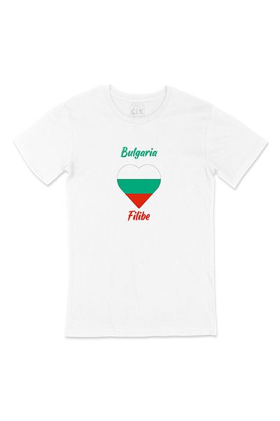 Cix Tricou în formă de inimă cu steagul Albaniei