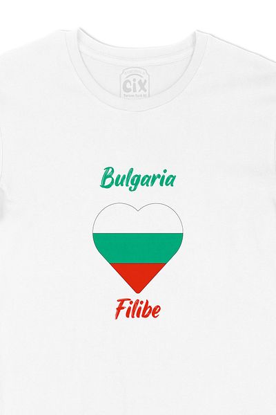 Cix Tricou în formă de inimă cu steagul Albaniei
