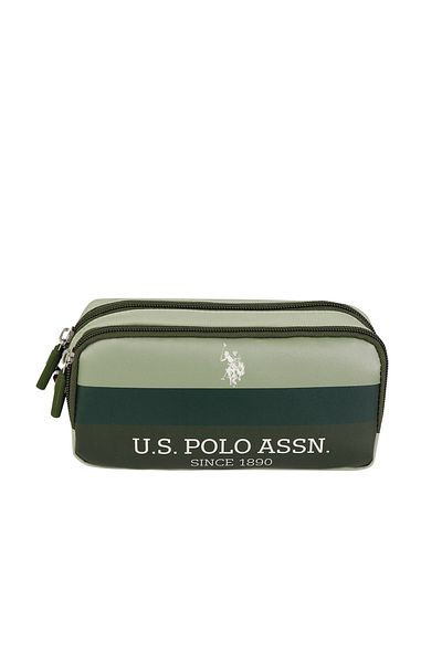 U.S. Polo Assn. U.S. Polo Green Stripe Detailed Pencil Case - PLKLK24179