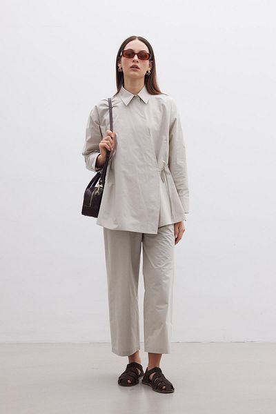 Manuka GEKREUZTER VERSCHLUSS PREMIUM SHIRT STEIN