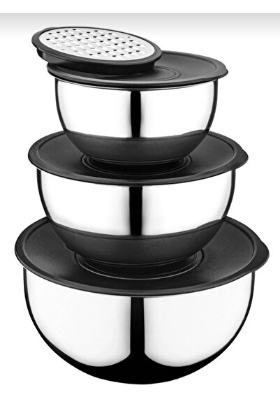 BİMOTE Stainless Steel 3-Piece Whisk and Mixing Bowl Set