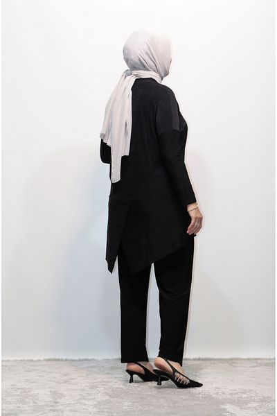 Zey&Ka Butik JAKARLI VENEZIA ASIMETRIC TUNIC PANTS DOUBLE SET