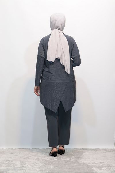 Zey&Ka Butik JAKARLI VENEZIA ASIMETRIC TUNIC PANTS DOUBLE SET