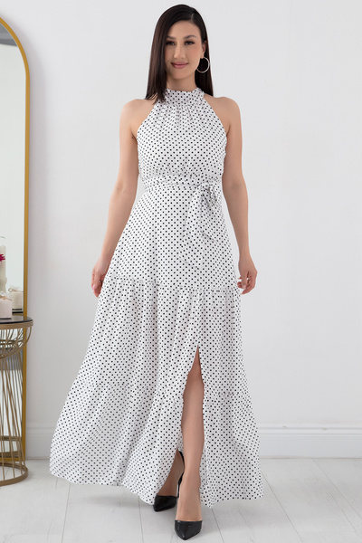 PULLIMM Сукня з коміром-хомутом і мереживною обробкою - NY4233