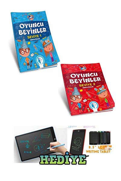 Curious&Genius Oyuncu beyinler 1 ve 2 nolu kitap LCD yazilabilir silinebilir ...