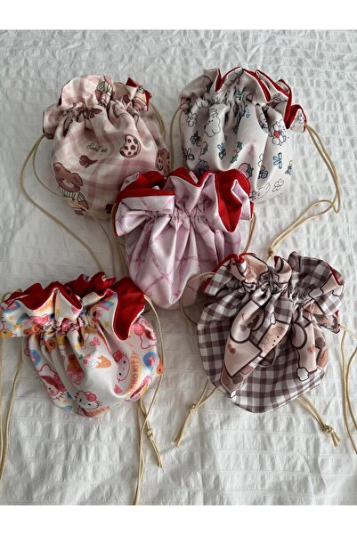 Planet Butik Pink Ribbon Drawstring Makeup Bag I Practical Makeup Mat