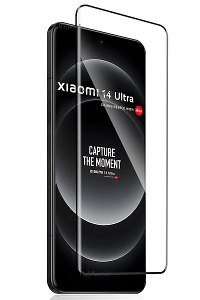 m.tk moveteck Xiaomi Mi 14 Ultra واقي شاشة زجاجي كامل الحاويات بيضاوية منحنية مرنة بوليمر نانو غراء كامل HD زجاج