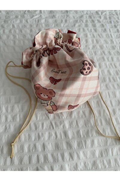 Planet Butik Sweet Cookie Bear Drawstring Makeup Bag I Practical Makeup Mat