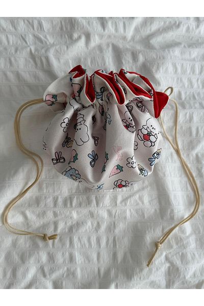 Planet Butik Cute Rabbit Drawstring Makeup Bag I Practical Makeup Mat