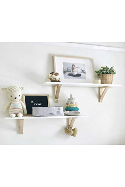 Genel Markalar AHŞAP AYAKLI DUVAR RAFI 2'Lİ